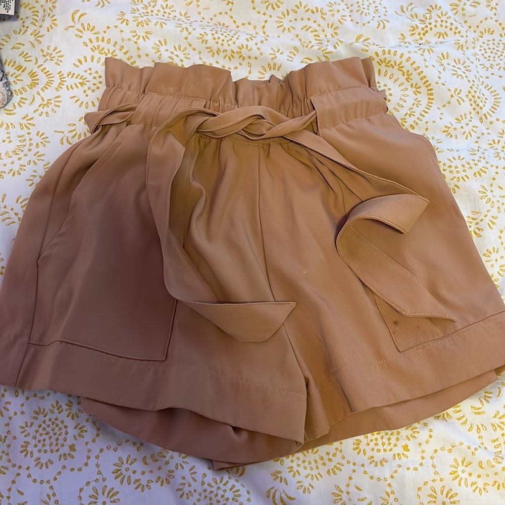White Fox brownish nude tan  colored shorts high waisted